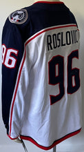 Load image into Gallery viewer, Jack Roslovic Columbus Blue Jackets Autographed Fanatics Jersey Signed COA