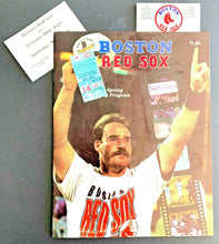 Load image into Gallery viewer, 1991 Boston Red Sox Spring Training MLB Baseball Program + Ticket + Schedule
