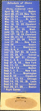 Load image into Gallery viewer, 1941 Philadelphia Athletics MLB Baseball Schedule Matchbook Diamond Match CO