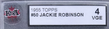 Load image into Gallery viewer, 1955 Topps Jackie Robinson #50 Brooklyn Dodgers MLB Card KSA VGA 4