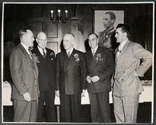 Load image into Gallery viewer, 1940s Type 1 King Clancy, Newsy Lalonde, Rocket Richard B&W Photo NHL Hockey
