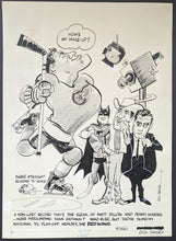 Load image into Gallery viewer, 1967 Original Detroit Red Wings + Batman + Perry Mason Newspaper NHL Cartoon Art