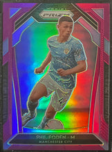 Load image into Gallery viewer, 2020-21 Panini Prizm EPL #96 Phil Foden Purple Prizm 63/99 SGC 9 Soccer Card