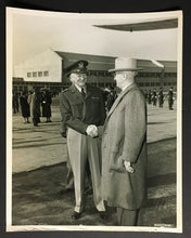 Load image into Gallery viewer, 1951 Vintage Press News Photo President Truman + General Eisenhower D.C Airport