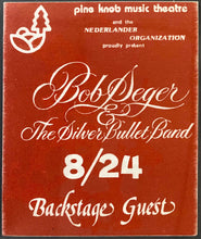 Load image into Gallery viewer, 1980 Bob Seger & The Silver Bullet Band Backstage Pass Pine Knob icert EX+ 5.5
