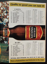 Load image into Gallery viewer, 1964 NFL Football Program L.A. Rams @ Baltimore Colts Johnny Unitas Vintage