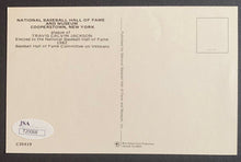 Load image into Gallery viewer, 1982 Travis Jackson Autographed HOF MLB Baseball Signed Plaque Postcard JSA