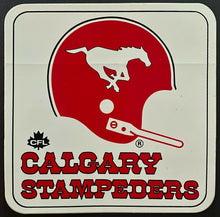Load image into Gallery viewer, (2) CFL Calgary Stampeders Vintage Decal Canadian c1970 Football Window Sticker