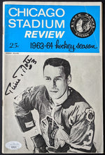 Load image into Gallery viewer, 1963 Pierre Pilote Signed Autographed Chicago Stadium Hockey Program JSA COA