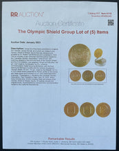 Load image into Gallery viewer, 1970 Bronze Olympic Shield Medal Medallic Art Co IOC Member James Worrall