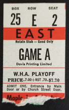 Load image into Gallery viewer, 1974 WHA Playoffs Hockey Ticket Stub Toronto Toros San Diego Mariners
