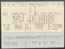 Load image into Gallery viewer, 1992 U2 Concert Ticket Stub March 24 Maple Leaf Gardens Zoo Tv Tour Achtung Baby