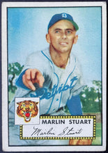 Load image into Gallery viewer, 1952 Topps Baseball Marlin Stuart #208 Detroit Tigers MLB Card Vintage