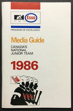 Load image into Gallery viewer, 1986 Canada World National Junior Hockey Team Official Media Guide IIHF