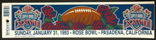 Load image into Gallery viewer, 1993 Super Bowl XXVII NFL Football Bumper Sticker Car Decal Rose Bowl California