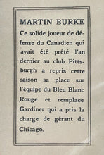 Load image into Gallery viewer, 1928-29 La Presse Full Page Photo Martin Burke Montreal Canadiens French Paper