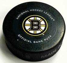 Load image into Gallery viewer, 2020 Bruins Game Used Playoff Puck Thermochromic Coating Color Changing NHL