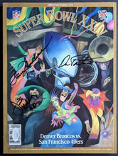 Load image into Gallery viewer, Autographed Terry Bradshaw Dan Fouts Jim Kelly Super Bowl XXIV Program Signed
