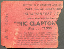 Load image into Gallery viewer, 1974 Eric Clapton Concert Ticket Stub Rich Stadium Summerfest Rock&Roll Vintage