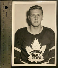 Load image into Gallery viewer, 1950s NHL Hockey Type 1 Turofsky Photo Toronto Maple Leafs Ed Chadwick Vintage
