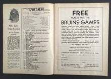 Load image into Gallery viewer, 1937 Boston Garden NHL Sports Program New York Americans vs Boston Bruins Hockey