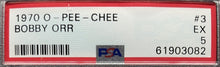 Load image into Gallery viewer, 1970 O-Pee-Chee #3 Bobby Orr Boston Bruins NHL Hockey Card OPC PSA EX 5