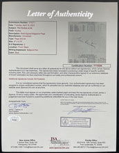 Load image into Gallery viewer, Tim Horton Autographed Signed Media Guide Page Toronto Maple Leafs NHL LOA JSA