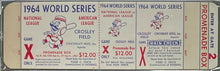 Load image into Gallery viewer, 1964 World Series Game X Phantom Full Ticket MLB Cincinnati Reds 2nd In NL PSA 6