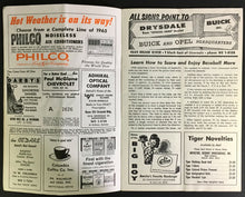 Load image into Gallery viewer, 1965 MLB Baseball Detroit Tigers Program vs Kansas City Royals Tiger Stadium