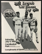 Load image into Gallery viewer, 1982 Candlestick Park MLB Baseball Old Timers Game Program New York Giants Mays