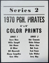 Load image into Gallery viewer, 1970 Lot of Pittsburgh Pirates Color Prints MLB Baseball VTG Roberto Clemente