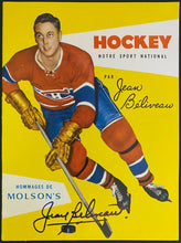 Load image into Gallery viewer, 1960 Jean Beliveau Montreal Canadiens Signed French Hockey Booklet Autographed