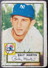 Load image into Gallery viewer, 1952 Topps Baseball #175 Billy Martin Vintage MLB Card New York Yankees