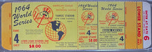 Load image into Gallery viewer, 1964 World Series Game 4 Full Proof Ticket MLB Cardinals vs NY Yankees PSA 6