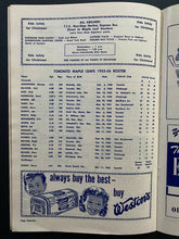 Load image into Gallery viewer, 1955 Maple Leaf Gardens Hockey Program Toronto Maple Leafs vs Chicago Blackhawks