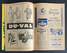 Load image into Gallery viewer, 1947 Maple Leaf Gardens NHL Hockey Program Leafs vs Montreal Canadiens Watson