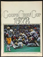 Load image into Gallery viewer, 1978 CFL Grey Cup Football Program CNE Stadium Edmonton Eskimos vs Alouettes