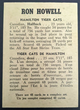 Load image into Gallery viewer, 1959 General Mills Wheaties CFL Football Ron Howell Hamilton Ti-Cats CFL Card
