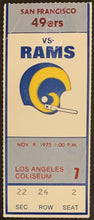 Load image into Gallery viewer, 1975 LA Coliseum NFL Football Ticket Rams vs San Francisco 49hers Vintage