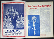 Load image into Gallery viewer, 1940s Magician Blackstone Souvenir Program With Secrets Of Magic Magazine VTG