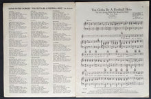 Load image into Gallery viewer, You Gotta Be A Football Hero Foxtrot Song Sheet Music + Lyrics Vintage NCAA