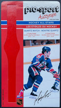 Load image into Gallery viewer, c 1980s Pro-Sport Facsimile Autograph Quartz Watch Backing Cards NHL Hockey VTG