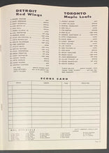 Load image into Gallery viewer, 1967 Detroit Olympia NHL Hockey Program Detroit Red Wings v Toronto Maple Leafs