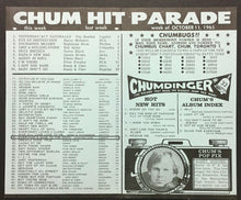Load image into Gallery viewer, 1965 Chum Chart Radio Survey Rolling Stones Concert Advertisement The Beatles