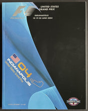 Load image into Gallery viewer, 2004 Indianapolis Speedway US Grand Prix Ticket + Program Michael Schmacher Wins