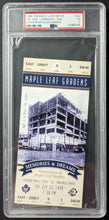 Load image into Gallery viewer, 1998 Maple Leaf Gardens Graded EX-5 Ticket Last Season 1st Game Toronto PSA