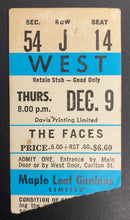 Load image into Gallery viewer, 1972 Vintage The Faces Rod Stewart Maple Leaf Gardens Concert Ticket Stub