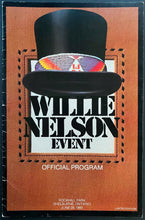 Load image into Gallery viewer, 1980 Willie Nelson Event Program Shelburne Ontario + Rare VIP Pass Leon Russell