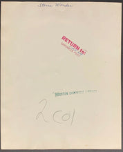 Load image into Gallery viewer, 1969 Stevie Wonder Early Studio Photo Music Sensation Famous Tamla Recording