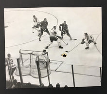 Load image into Gallery viewer, 1962 NHL Stanley Cup Press Photo Game 3 Montreal Vs Chicago Blackhawks Plante
